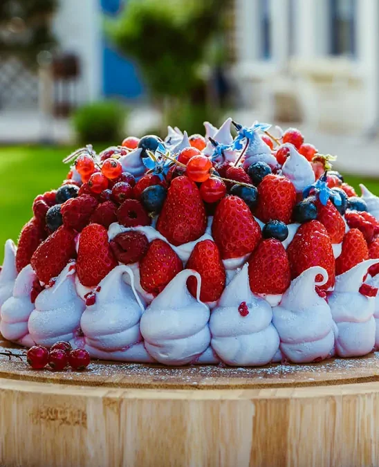 Summer Berry Pavlova by Le Calabash